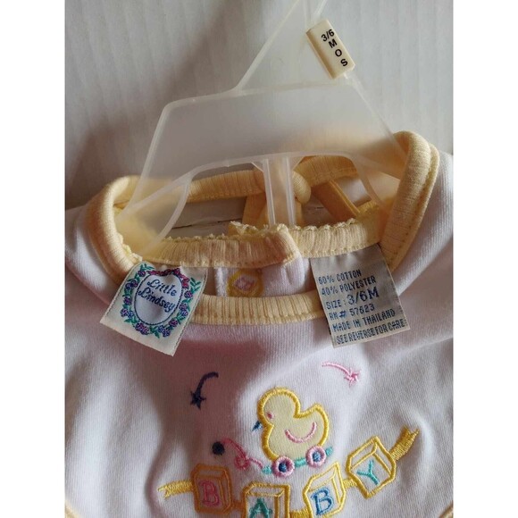 Little Lindsay, Yellow, Infant 3-6 Months Outfit, With Bib - Picture 5 of 8